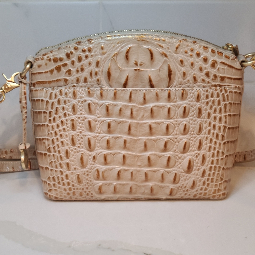 Brahmin Mini Duxbury With Trifold Matching Wallet In Champagne Melbourne - Picture 14 of 15